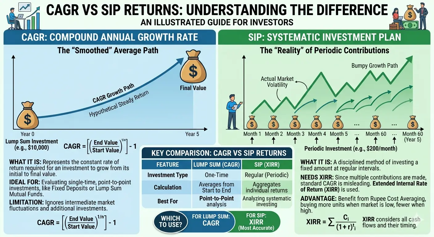 CAGR vs SIP Returns: How to Measure Investment Performance Correctly