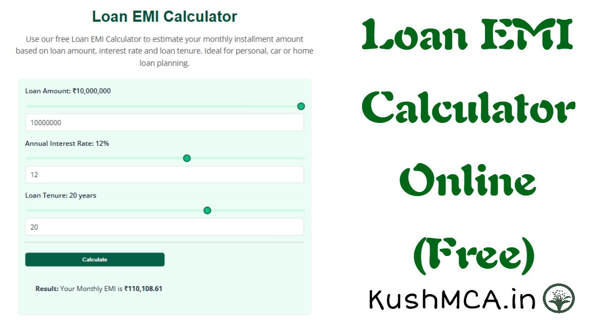 EMI Calculator Explained: How to Calculate Loan EMIs Before Applying